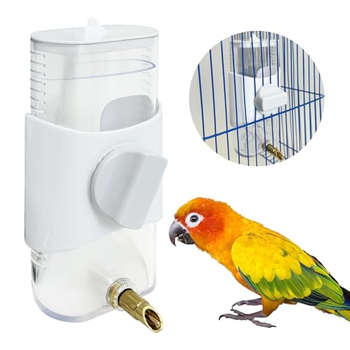 PINVNBY Vogel-Wasserspender, 240 ml, automatischer Vogelwasserspender für Vögel, Vogelkäfig, hängend, Wasserspender, Vogelkäfig-Zubehör für Sittiche, Wellensittiche, Nymphensittiche, Nymphensittiche, von PINVNBY