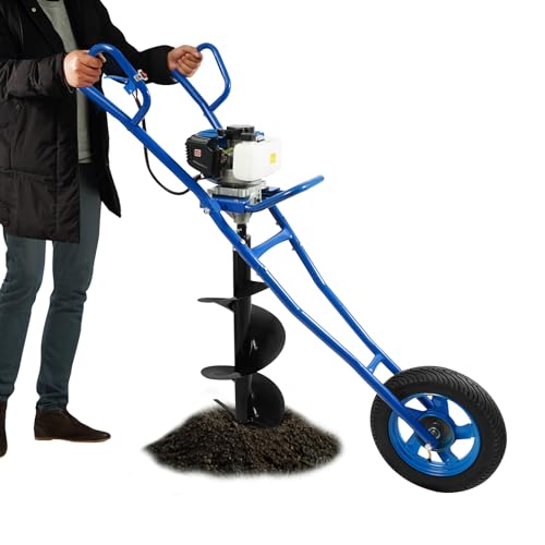 PINYELIN 2-Takt 52CC Benzin Erdbohrer, 8800Rpm Pfahlbohrer Erdbohrgerät Einrad-Design Erdlochbohrer, Benzin Erdbohrer Erdlochbohr PINYELIN 2-Takt 52CC Benzin Erdbohrer, 8800Rpm Pfahlbohrer Erdbohrgerät Einrad-Design Erdlochbohrer, Benzin Erdbohrer Erdlochbohr von PINYELIN