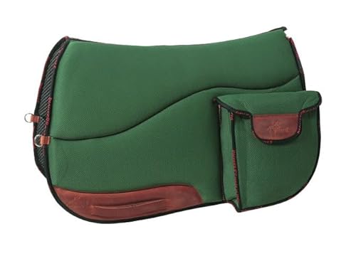 PIONEER Reitunterlage - Trekking-Englischsattelunterlage mit Tasche, 67x47 cm, Hoch atmungsaktiv, Für den Reitsport - Blau von PIONEER