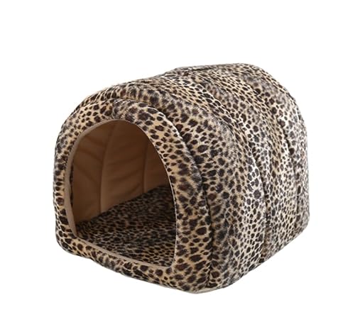 Hundebett Katzenhöhlenbett Haustierbett Winter Warm Welpe Hund Hellbraun Haustierbett Haus Abnehmbare Hundekatzenbetten Für Kleine Hunde Katzen Haustier-Katzenhaus ( Color : A , Size : 42*42*30cm ) von PIPONS