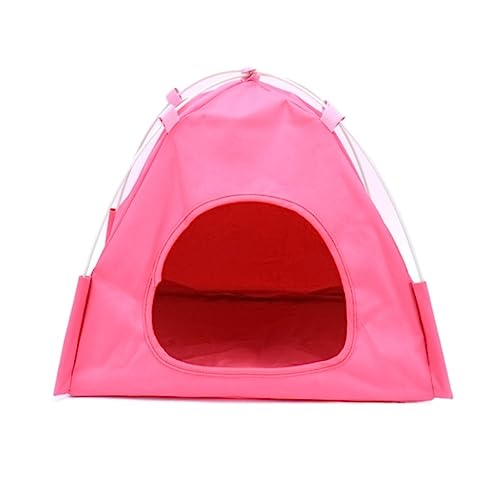 Hundebett Katzenhöhlenbett Haustierzelt, Höhlenbett Für Katzen, Kleine Hunde, Weicher Stoff, Tragbar, Faltbar, Pop-Up-Katzenzelt, Kätzchenbett, Wasserdicht Haustier-Katzenhaus (Color : Rosa, Size : von PIPONS