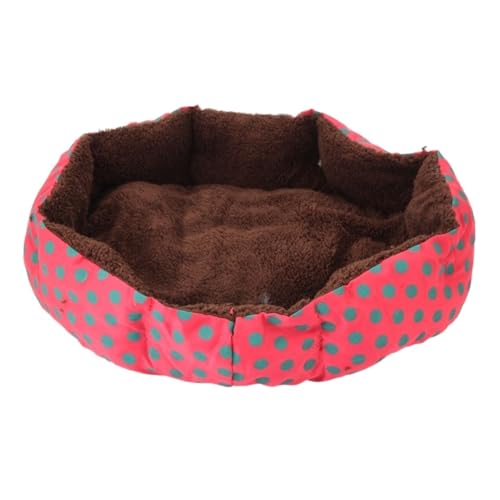 Hundebett Katzenhöhlenbett Hunde- Und Katzenbett, Achteckiges Flanell-Wärme-Katzenbett Für Den Innenbereich, Waschbares, Weiches Haustier-Sofabett Haustier-Katzenhaus ( Color : P , Size : 38*29*10cm ) von PIPONS