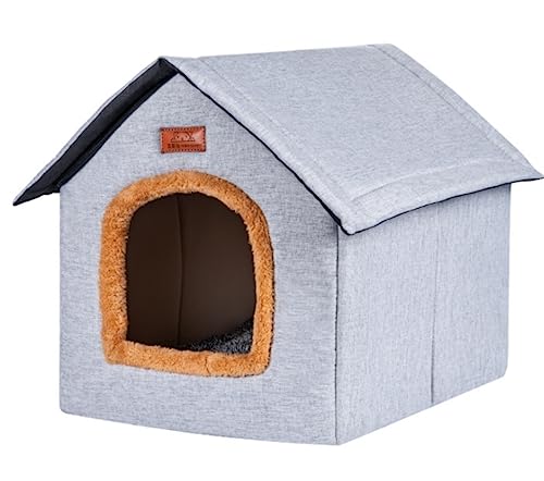 Hundebett Katzenhöhlenbett Katzenbetten Für Den Innenbereich, Wetterfeste Katzenbetten, Warmes Und Komfortables, Sicheres Haustierhaus Und Tierheim Haustier-Katzenhaus ( Color : C , Size : 43*36*40cm von PIPONS