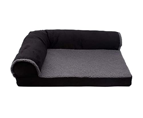 Hundebett Katzenhöhlenbett Luxuriöses, Bequemes Haustierbett, Sofa, Warme Welpenhütte, Gemütliches Katzennest, Schlafmatte, Kissen, Haustierhaus Haustier-Katzenhaus (Color : A, Size : 80 * 60 * 17cm) von PIPONS