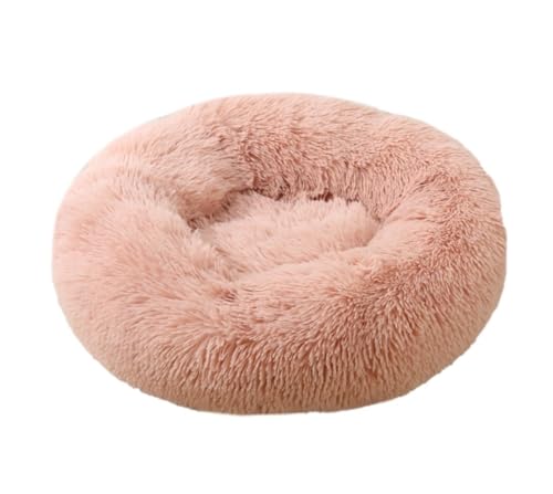 Hundebett Katzenhöhlenbett Small Calming Donut Cat Dog Bed Anti-Anxiety Washable Round Cozy Soft Fluffy Faux Fur Pillow Cuddler Haustier-Katzenhaus (Color : C, Size : 40 * 40cm) von PIPONS