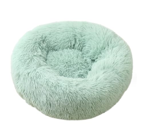 Hundebett Katzenhöhlenbett Small Calming Donut Cat Dog Bed Anti-Anxiety Washable Round Cozy Soft Fluffy Faux Fur Pillow Cuddler Haustier-Katzenhaus (Color : D, Size : 60 * 60cm) von PIPONS