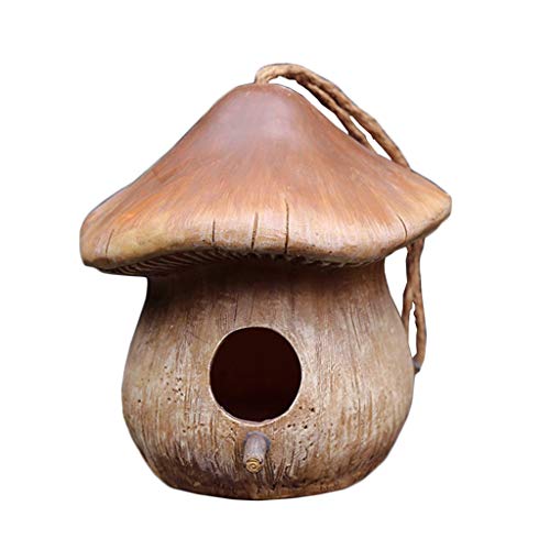 Bird Houses for Outside, Hand-Painted Bird Houses for Outdoors,Resin Mushroom Decorative Birdhouses von PISOM