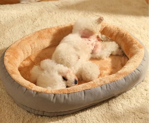 PIURUF Großes Hundebett, flauschiges Welpenbett, reißfest, beruhigendes Haustierkissen, Matratze für Hundekäfige, verbesserte Schlafmatte für Teddy, Border Collie, Labrador von PIURUF