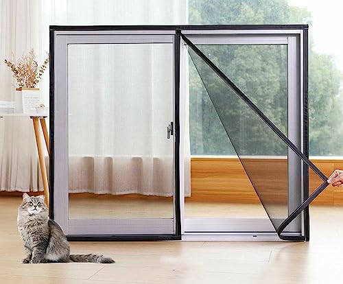 PIURUF Magnetische Fliegengitter für Fenster,Automatische Schließung Pet Proof Mesh,Insektenschutz Mesh,Balkon Anti-Mosquto,Hohe Dichte Fenster Mesh Net von PIURUF