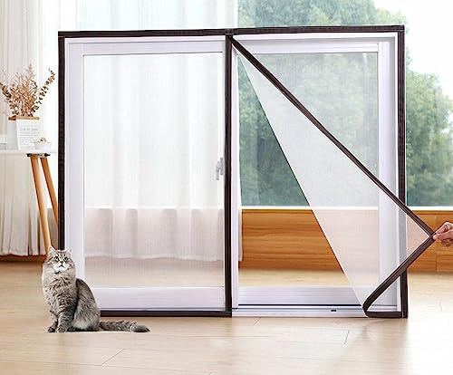 PIURUF Magnetische Fliegengitter für Fenster,Automatische Schließung Pet Proof Mesh,Insektenschutz Mesh,Balkon Anti-Mosquto,Hohe Dichte Fenster Mesh Net von PIURUF