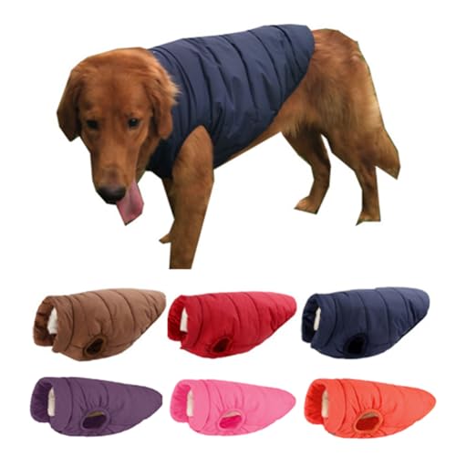 Warme Winterjacke für Haustiere, reflektierend, super warm, Fleece, Haustierweste für kaltes Wetter, winddichte Kleidung für kleine, mittelgroße und große Hunde von PIURUF