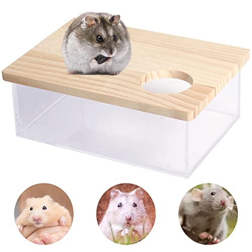 PIVBY Hamster Sand Badewanne Duschbox Zwerg Chinchilla Sauna Raum Acryl Buddeln Sandbehälter Kleintiere Badezimmer Toilette für Rennmäuse Igel Eichhörnchen von PIVBY