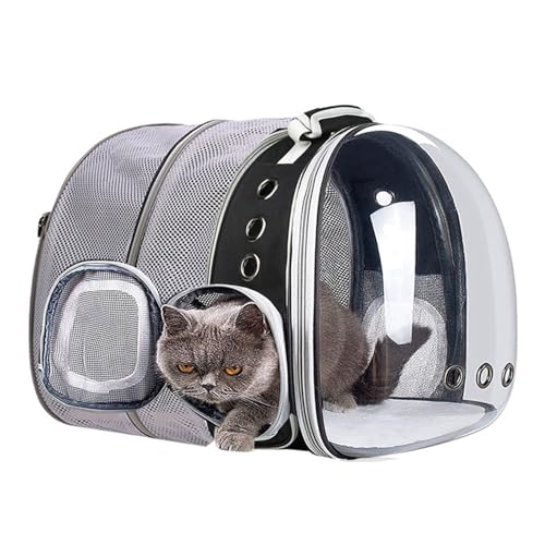Haustier Rucksack Mit Netzfenster, Erweiterbarer Platz, Tragbare Katzentasche, Atmungsaktive Hundetasche, Ideal Für Reisen von PJDDP