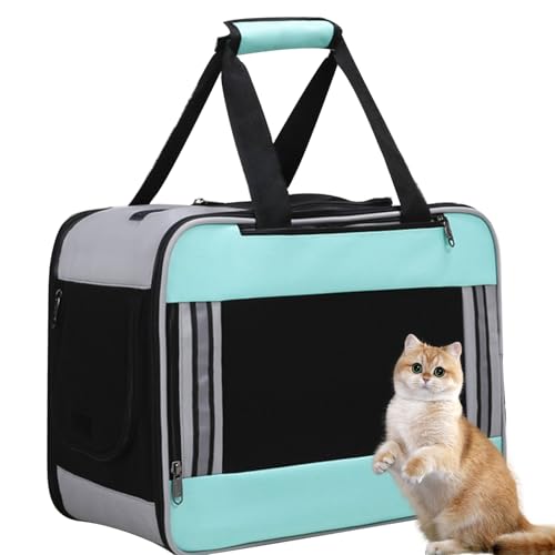 Katzentasche, Katzen Rucksack, Hunderucksack Bis 6Kg, Katzenrucksack Mit Fenster, Faltbare Oxford Katzentransporttasche, Katzenrucksack Große Katzen, Hunde Tragetasche Für Außenbereich von PJDDP