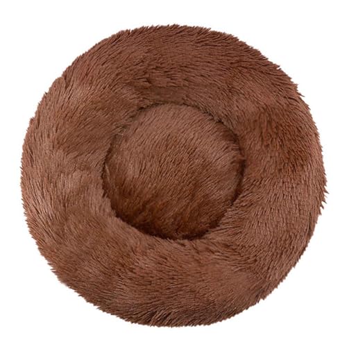 PJDDP Fluffy Hundecouchbett, Hundekissen, Waschbar Dog Bed, Superweich Katzenbett Mit Rutschfester Unterseite Für Kleine Mittelgroße Und Große Hunde,Dark Coffee,110cm von PJDDP