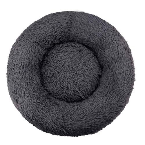 PJDDP Fluffy Hundecouchbett, Hundekissen, Waschbar Dog Bed, Superweich Katzenbett Mit Rutschfester Unterseite Für Kleine Mittelgroße Und Große Hunde,Dark Gray,100cm von PJDDP