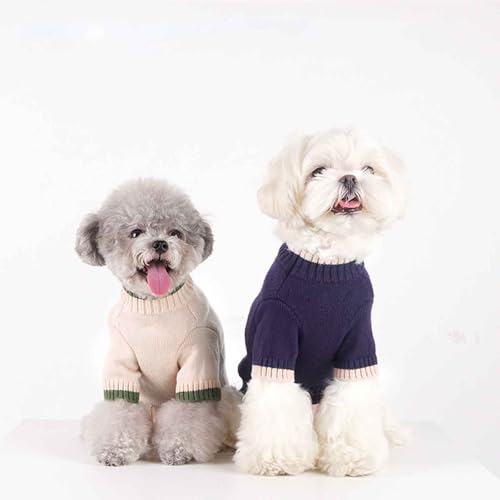 PJDDP Hund Pullover Für Kleine Hunde, Ultra Weiche Thermische Winter Warme Welpen Sweatshirt, Haustier Pullover, Katze Hunde Pullover Für Kaltes Wetter,Blau,L von PJDDP