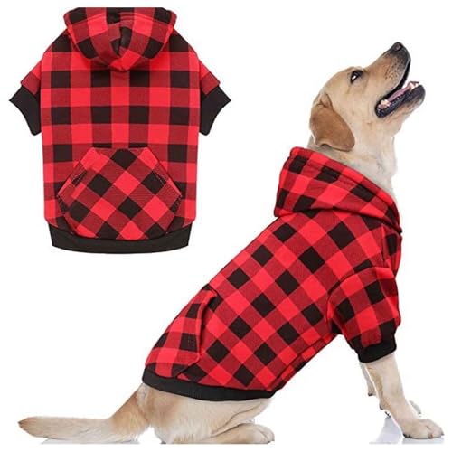 PJDDP Hunde Hoodie, Hundemantel, Warm Hoodies, Sweatshirt, Haustierkleidung Schutz Hundewarmweste Für Große Hunde, Alle Rassen,L von PJDDP