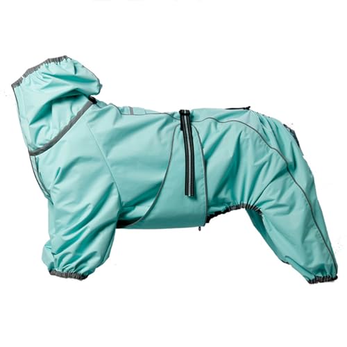 PJDDP Hunde-Winterjacke, wasserdicht, Hunde-Wintermantel mit Reißverschluss, Regen- und schneesicher, Hundemantel, ganzkörpertauglich, verstellbar,Blau,3XL von PJDDP