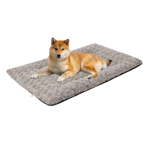 PJDDP Hundebett,5Cm Dicke Hundematte,Hundekissen Waschbar,Flauschig Hundematte,Superweich Katzenbett Mit Rutschfester Unterseite, Für Kleine Mittelgroße Hunde,Braun,M von PJDDP