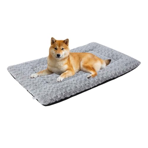 PJDDP Hundebett,5Cm Dicke Hundematte,Hundekissen Waschbar,Flauschig Hundematte,Superweich Katzenbett Mit Rutschfester Unterseite, Für Kleine Mittelgroße Hunde,Light Gray,XS von PJDDP