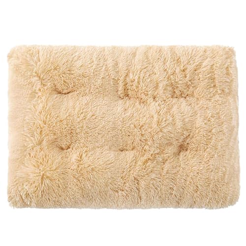 PJDDP Hundebett Hunde, Waschbar Flauschig Hundekorb, Weiches Plüsch-Hundebett, rutschfeste Hundekörbchen Für Kleine Mittelgroße Und Große Hunde Und Katzen,Apricot,3XL von PJDDP