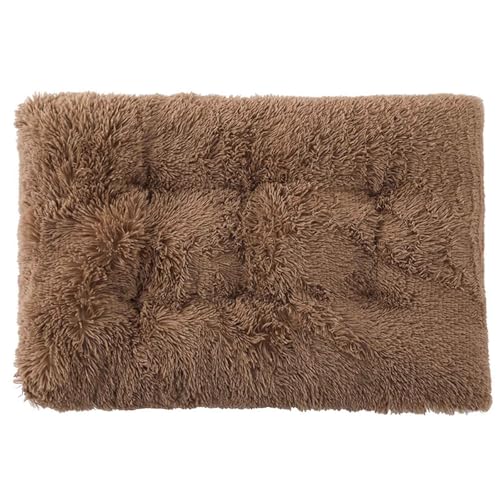 PJDDP Hundebett Hunde, Waschbar Flauschig Hundekorb, Weiches Plüsch-Hundebett, rutschfeste Hundekörbchen Für Kleine Mittelgroße Und Große Hunde Und Katzen,Khaki,XS von PJDDP