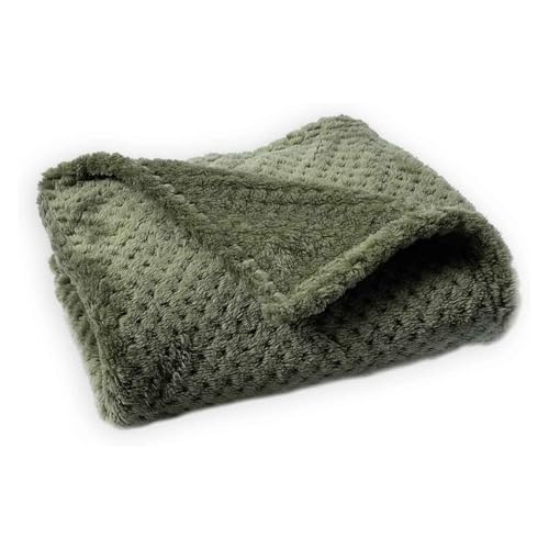 PJDDP Hundedecke Flauschig Und Weich, Katzendecke, Haustier Decke Für Unterwegs, Waschbar Hundedecke, Für Grosse Mittlere Kleine Katzen Und Hunde,Dark Green,S von PJDDP