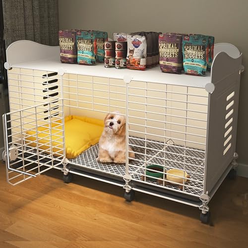 PJDDP Hundekäfige Für Den Innenbereich, DIY-Hundezwinger Aus Metalldraht, Kleintierhaus Für Haustiere, Abnehmbare Hundebox,3 grids von PJDDP