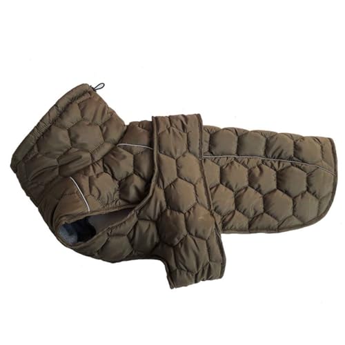 PJDDP Hundemantel,wasserdichte Winterjacke,Warme Weste,Winddichte Wintermantel Mit Reflektierender Streifen Für Kleine,Mittelgroße Und Große Hunde,Grün,XL von PJDDP