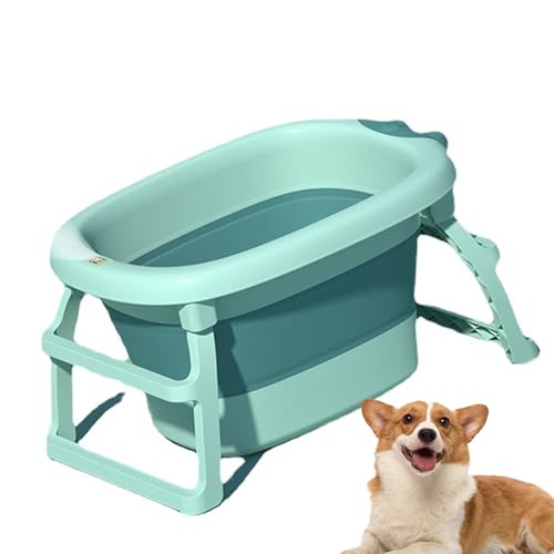 PJDDP Hundepool, Hundebadewanne, Multifunktionale Zusammenklappbare Haustier Badewanne, Tragbare Indoor Outdoor Faltbare Wäschewanne Badewanne von PJDDP