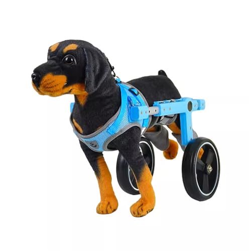 PJDDP Hunderollstuhl, Hundemobilitätsgeschirr-Rollstuhl, Zweirädriger Verstellbarer Hunderollstuhl Für Die Rehabilitation Der Hinterbeine,L von PJDDP