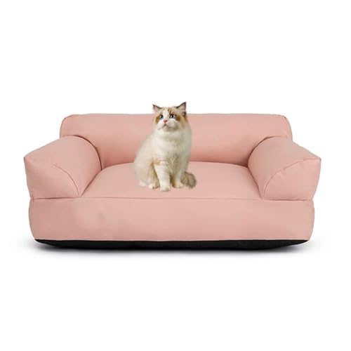 PJDDP Hundesofa, wasserdichte Hundebett, Katzensofa Mit Abnehmbarem, Waschbarem Bezug, Rutschfester Boden, Für Große, Mittelgroße & Kleine Hunde,Rosa,XL von PJDDP