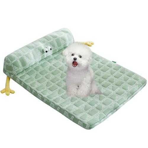 PJDDP Kühlmatte Hunde Katzen, Hundekäfigmatratze Mit Abnehmbarem, Waschbarem Bezug, rutschfeste Unterseite, Ideal Für Zuhause Und Reisen Im Sommer,Grün,M PJDDP Kühlmatte Hunde Katzen, Hundekäfigmatratze Mit Abnehmbarem, Waschbarem Bezug, rutschfeste Unterseite, Ideal Für Zuhause Und Reisen Im Sommer,Grün,M von PJDDP