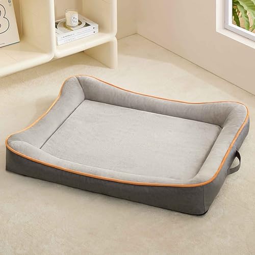 PJDDP Memory Foam Hundebett, Hundesofa, Katzenbett Mit Abnehmbarem Waschbarem Bezug Und Rutschfestem Boden, Für Kleine Mittelgroße Und Große Hunde Katzen,M von PJDDP