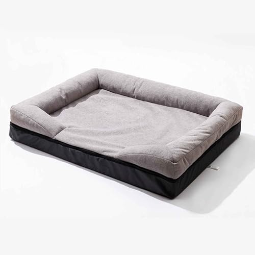 PJDDP Orthopädische Hundebetten, Katzenbett, Weiches Hundesofa Mit Abnehmbarem Waschbarem Bezug, Rutschfestem Boden, Für Grosse, Mittelgroße Und Kleine Hunde,Grau,XL von PJDDP