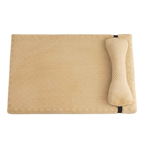 PJDDP Orthopädisches Hundebett, Hunde Matratze, Hundesofa, rutschfest Hundebetten Mit Abnembarer, Waschbarer Hülle Für Kleine, Mittelgroße & Große Hunde,Light Brown,XL von PJDDP