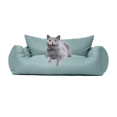 PJDDP Schlafsofa Für wasserdichte Hunde, Hundesofa, Katzensofa Flauschig Mit Abnehmbarem, Waschbarem Bezug, Rutschfestem Boden, Für Kleine & Mittelgroße Hunde Katzen,Blau,L von PJDDP