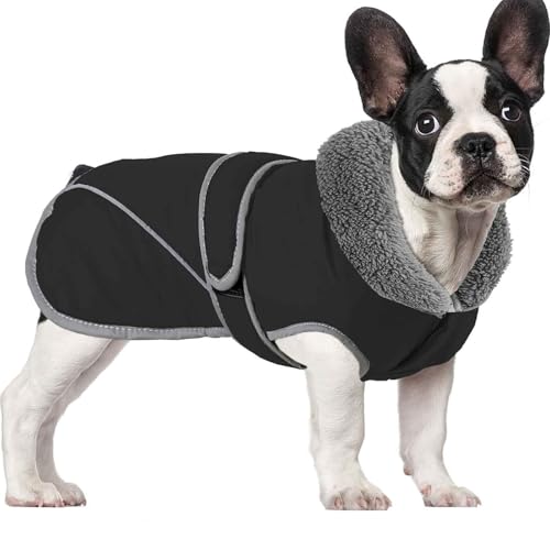 PJDDP Warm Hundejacke, Reflektierende Warme Hundeweste, Wasserdichter Hundejacke, Fleece Hundeweste Mit Harness Loch Für Mittlere Große Hund,3XL von PJDDP