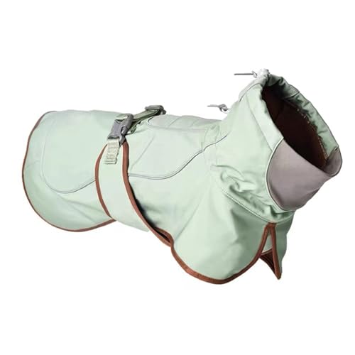 PJDDP Wasserdichter, Warmer Hundemantel, Hundemantel Mit Hohem Kragen, Reflektierend Und Verstellbar Hundewintermantel Softshell-Hundemantel,Grün,L von PJDDP