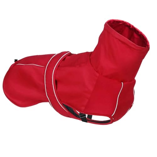 PJDDP Winter Hundejacke, Wasserdicht Reflektierend Hund Mantel, Winddicht Hundejacke, Winterweste Jacken, Für Mittlere Und Große Hunde,Rot,L von PJDDP