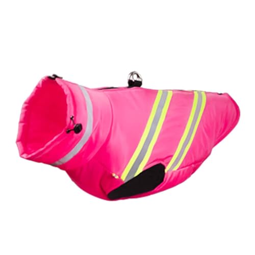 PJDDP wasserdichte Hundemantel, Winter Warme Hundejacke Für Kleine Und Mittlere Große Hunde, Reflektierende Winterhundkleidung, Für Kleine Mittlere Hunde,Rosa,S von PJDDP