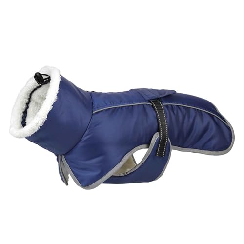 PJDDP wasserdichte Warme Hundejacke, Hundemantel Winter, Warmer Fleece Hund Wintermantel Für Kleine, Reflektierende Sicherheit Wintermäntel Für Hunde,Blau,S von PJDDP