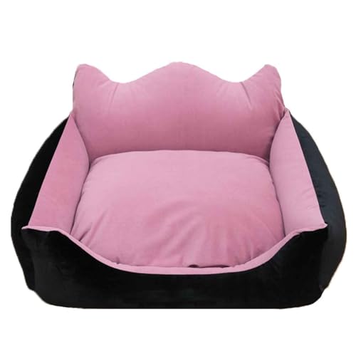 Plüsch Hundebetten, Flauschig Hundebetten, Katzenbett Mit Abnehmbarem Waschbarem Bezug Für Kleine, Mittelgroße Oder Grosse Hunde Oder Katzenbett,Rosa,M von PJDDP