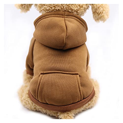 Hundebekleidung für kleine Hunde, warm, Farbe: Kaffeebraun, Größe: XL von PJRYC