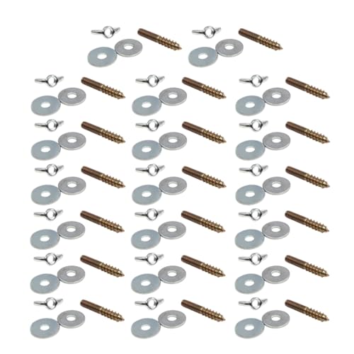 PLCPDM Vogel-Sitzstange, Befestigungszubehör, Schrauben-Unterlegscheiben, Set für Papageien, Käfig, Sitzstange, Hängespielzeug, Installationssets, Vogelkäfig-Zubehör, 20 Sets PLCPDM Vogel-Sitzstange, Befestigungszubehör, Schrauben-Unterlegscheiben, Set für Papageien, Käfig, Sitzstange, Hängespielzeug, Installationssets, Vogelkäfig-Zubehör, 20 Sets von PLCPDM