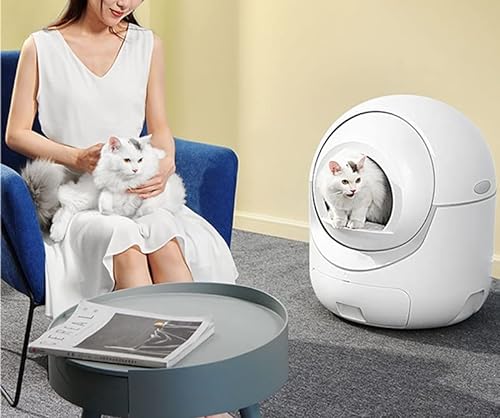 Moderne vollautomatische intelligente Katzentoilette Elektrische geschlossene Katzenbettpfannen Automatische Reinigung von Fäkalien Schaufel Katzentoilette von PLOOTY