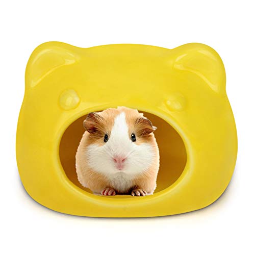 PLUS PO Hamster zubehör Hamster Hamster Guinea Pig Haus Zwerg Hamster käfig Gerbil Spielzeug Hamster Spielzeug 8.5cm,Yellow von PLUS PO