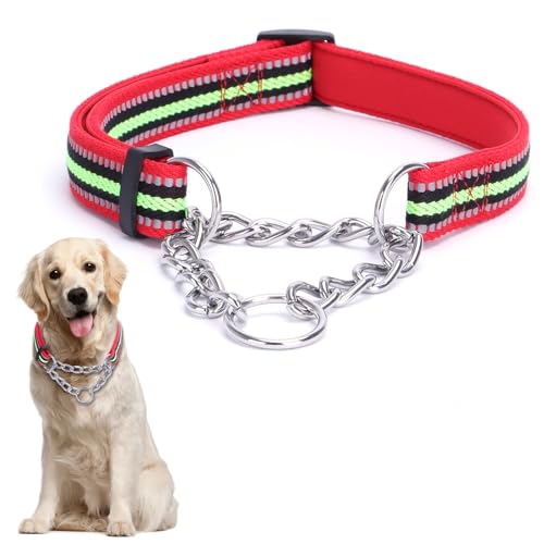 Halsband Hund,Hundehalsband Rot,Erziehungshalsband Hund,Hundehalsbänder,Reflektierendes Martingal-Halsband,Taktisches Hundehalsband,Stilvoll und Bequem (M) von PLUSHCEWT