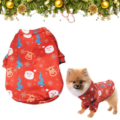 PLUSHCEWT Haustier Weihnachtskostüm Hund Weihnachten Outfit Weihnachtsmann Haustier Westen Weihnachten Katze Kostüme Weihnachten Haustierkleidung Geeignet für kleine mittlere Hunde Katzen (B) von PLUSHCEWT